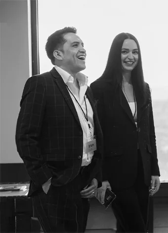 Alexis Abascal alongside a team member at the event.